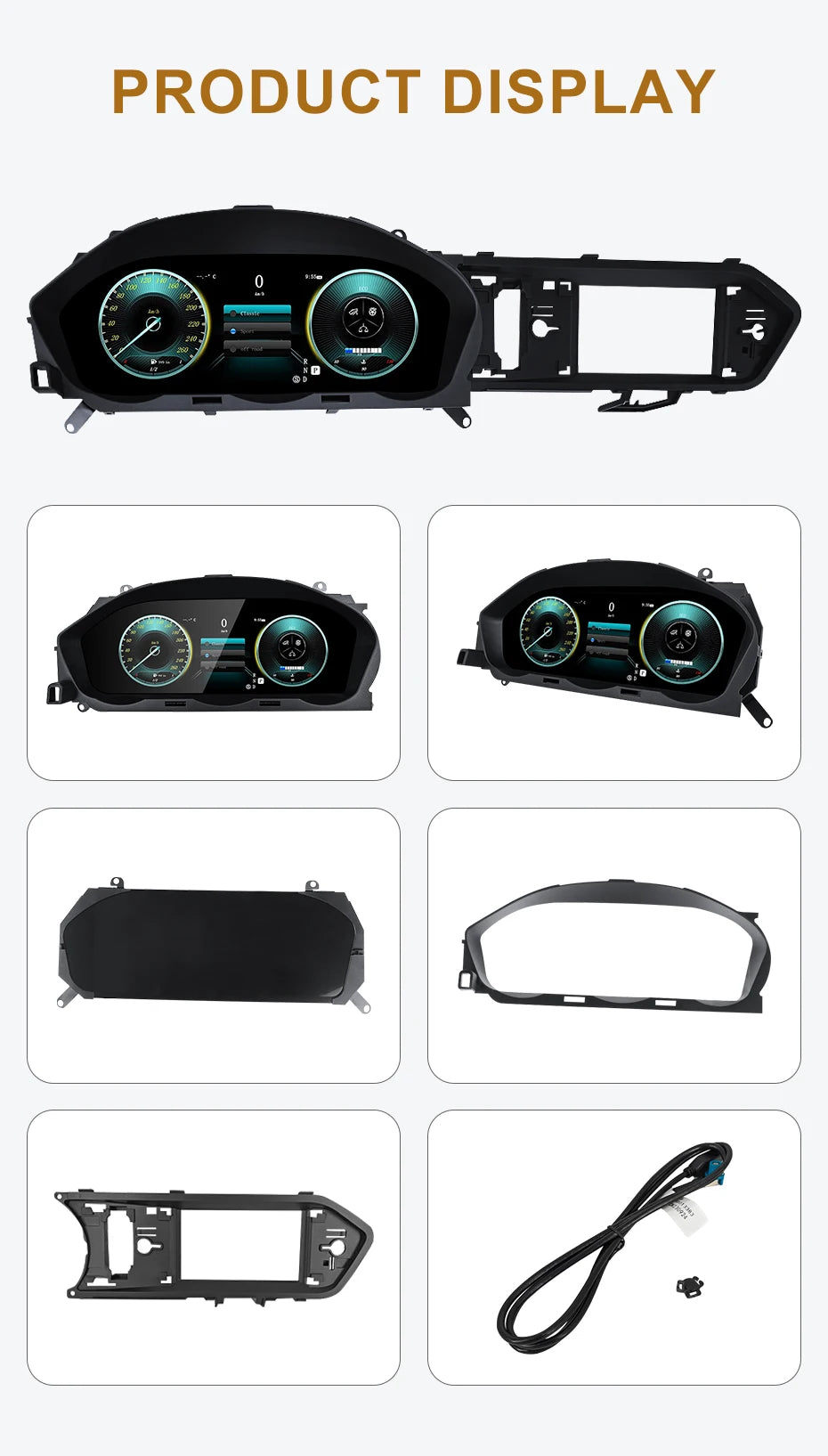 STWEI 2024 New Lcd Digital Dashboard Cluster Digital Speedometer For Mercedes Benz A Class W176 GLA CLA  C117 GLC W205 W212 W207