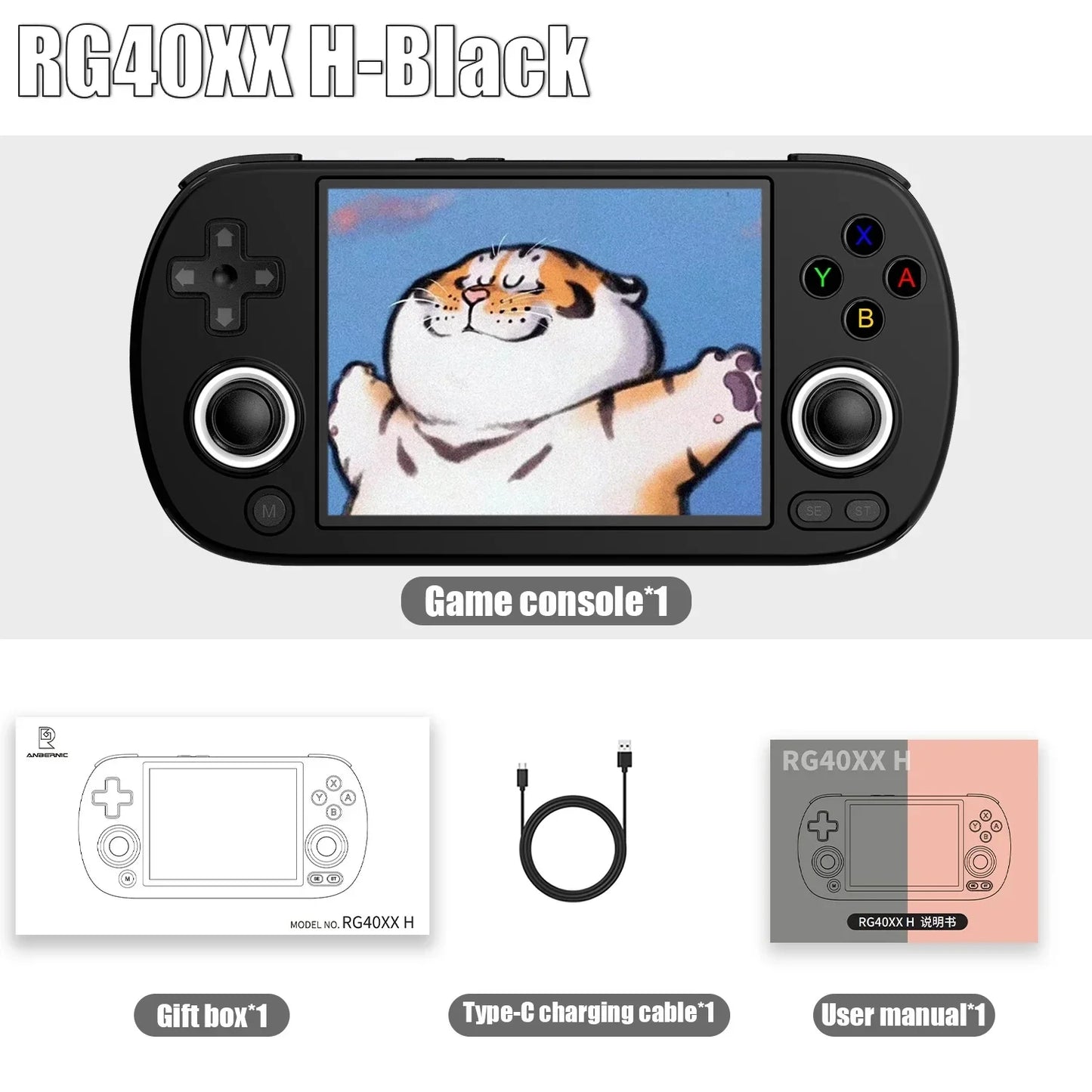 ANBERNIC RG40XX H Retro Handheld Game Console RG40XXH Video Player Smartpro 4.0inch IPS screen Linux 5G WIFI 256G 300+ PSP Games