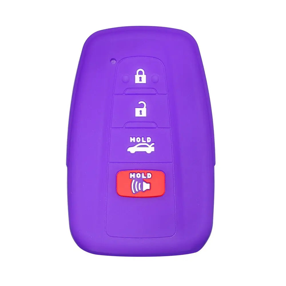 Lcyam Key Fob Cover Case Remote Protector Smooth Silicone Fits for Toyota Rav4 Corolla Camry Hilux Car Accessories Key Cover