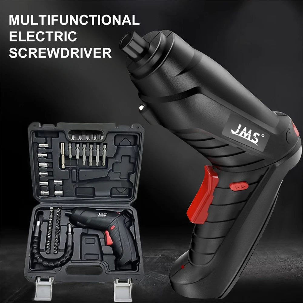 4.2V Cordless Electric Drill 74pcs Power Tools Set USB Rechargeable Electric Screwdriver Drill Household Maintenance Repair Tool