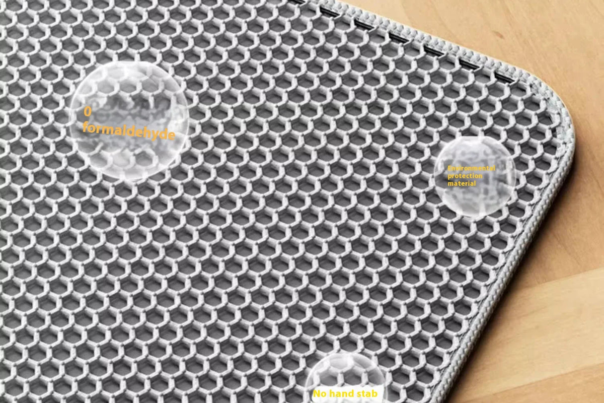 Large Waterproof Cat Litter Mat, 2-Layer Non-Slip