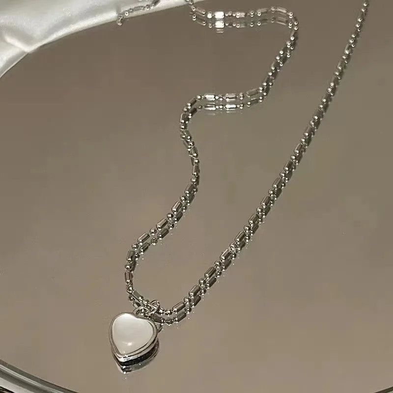 Crystal Zircon Cross Pendant Necklace for Women - Dainty Layering Chain