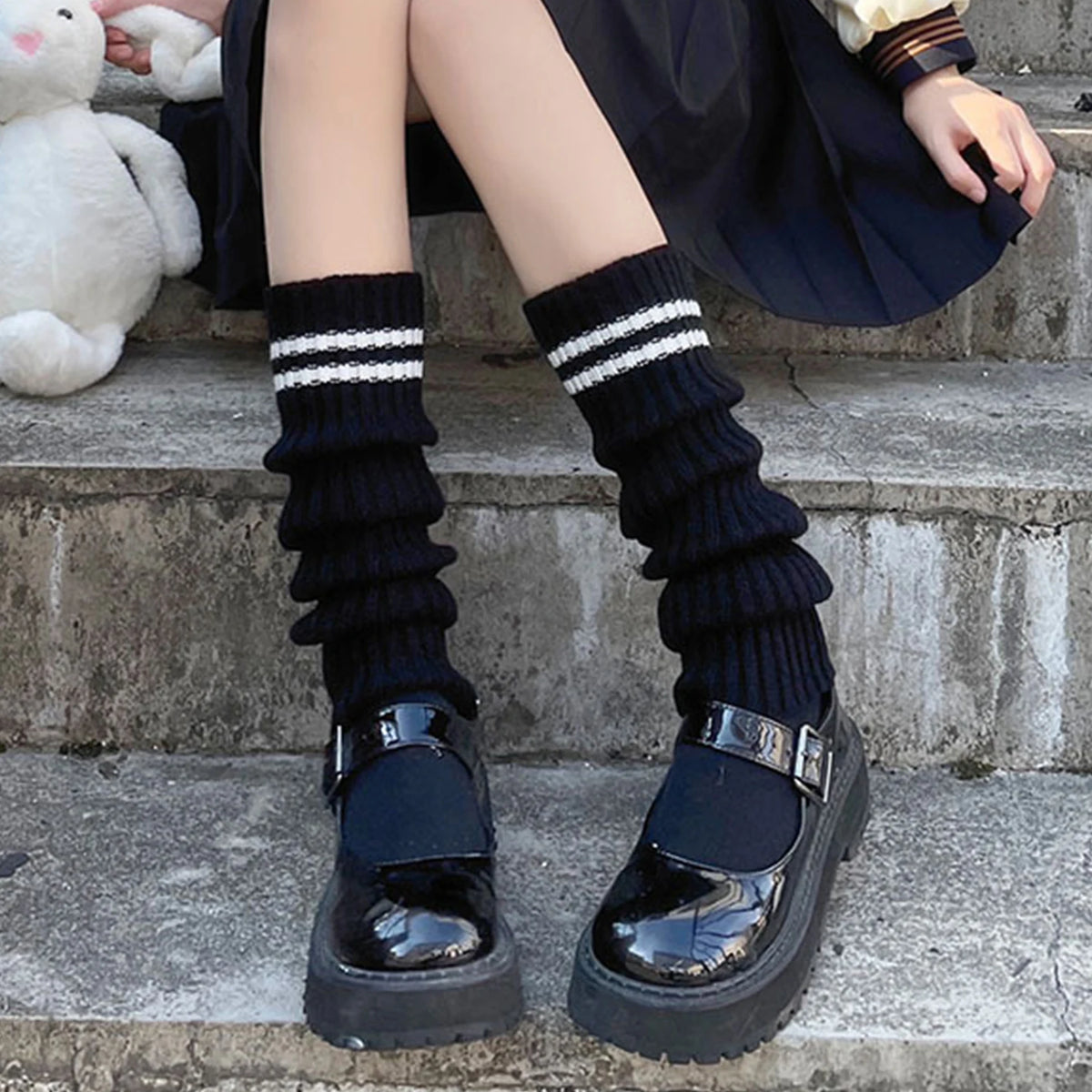 Women's Fluffy Knit Leg Warmers and Arm Warmers
