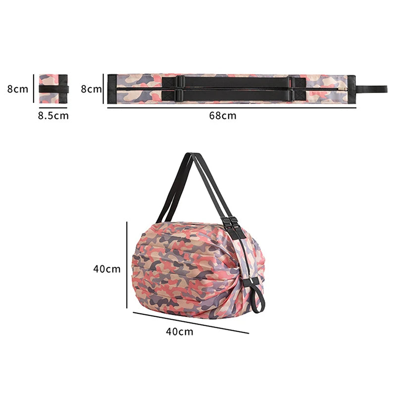 New Foldable Storage Bag Portable Travel Camouflage Handbags Large Capacity With Handle Japen Shopping Bag