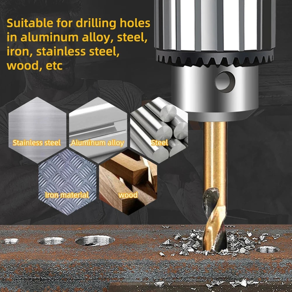 6pcs HSS Double-Headed Auger Drill Bits For Metal Stainless Steel Wood Drilling Power Tool 3mm/ 3.5mm/ 4mm/ 4.5mm/ 5mm/ 6mm