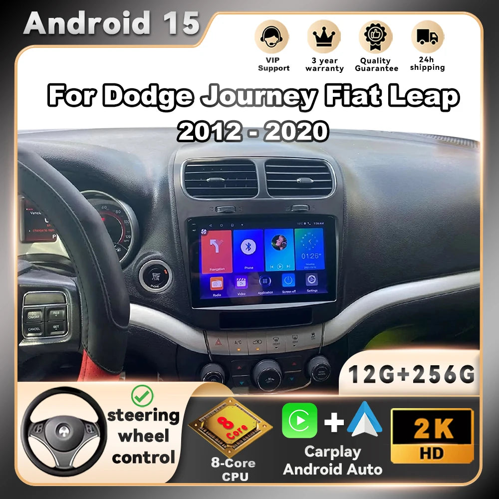 Car Stereo with Apple CarPlay & Android Auto, Compatible with Dodge Journey JC (2011-2020)