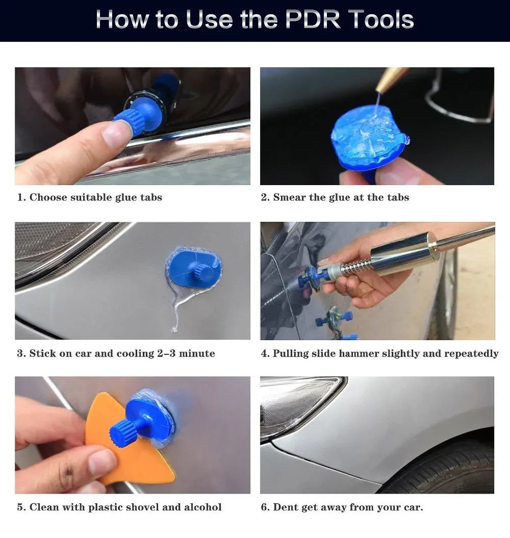 JOIGVFN Paintless Dent Repair Kit – Dent Puller, Slide Hammer, Glue Gun & Pull Tabs | DIY PDR Set