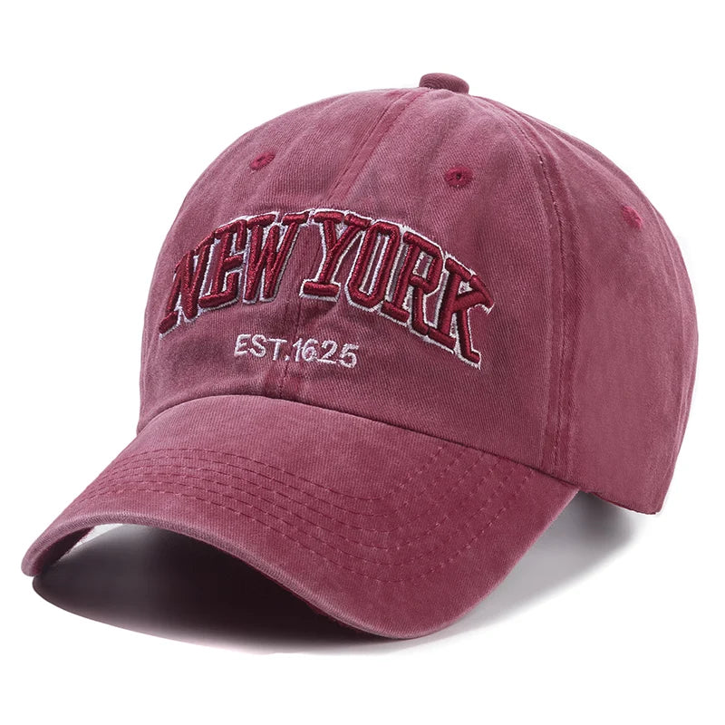 2026 New York Washed Cotton Cap For Men Women Gorras Snapback Caps Baseball Caps Sun protection Casquette Dad Hat Outdoors Cap