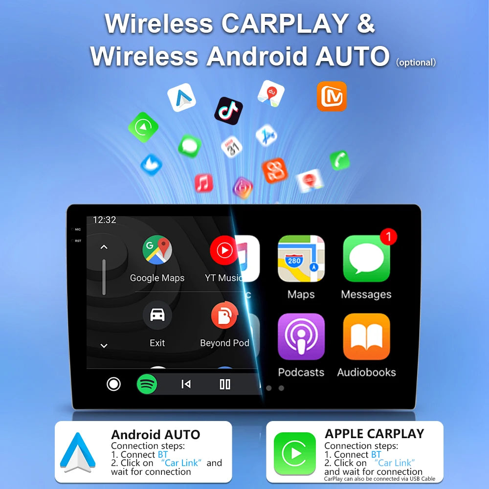 Android 16 For Volkswagen Golf 4 Mk4 Jetta 2004 - 2008 Car Radio Carplay Multimedia Player GPS Navigation Wifi Video Stereo 2din