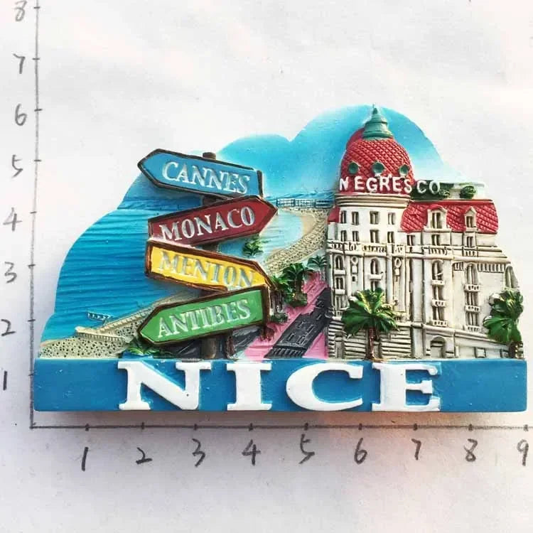 France  Paris Fridge Magnet Souvenir Carcassonne Cannes Imanes Para Riviera Arch of Triumph NICE Magnetic Stickers Home Decor