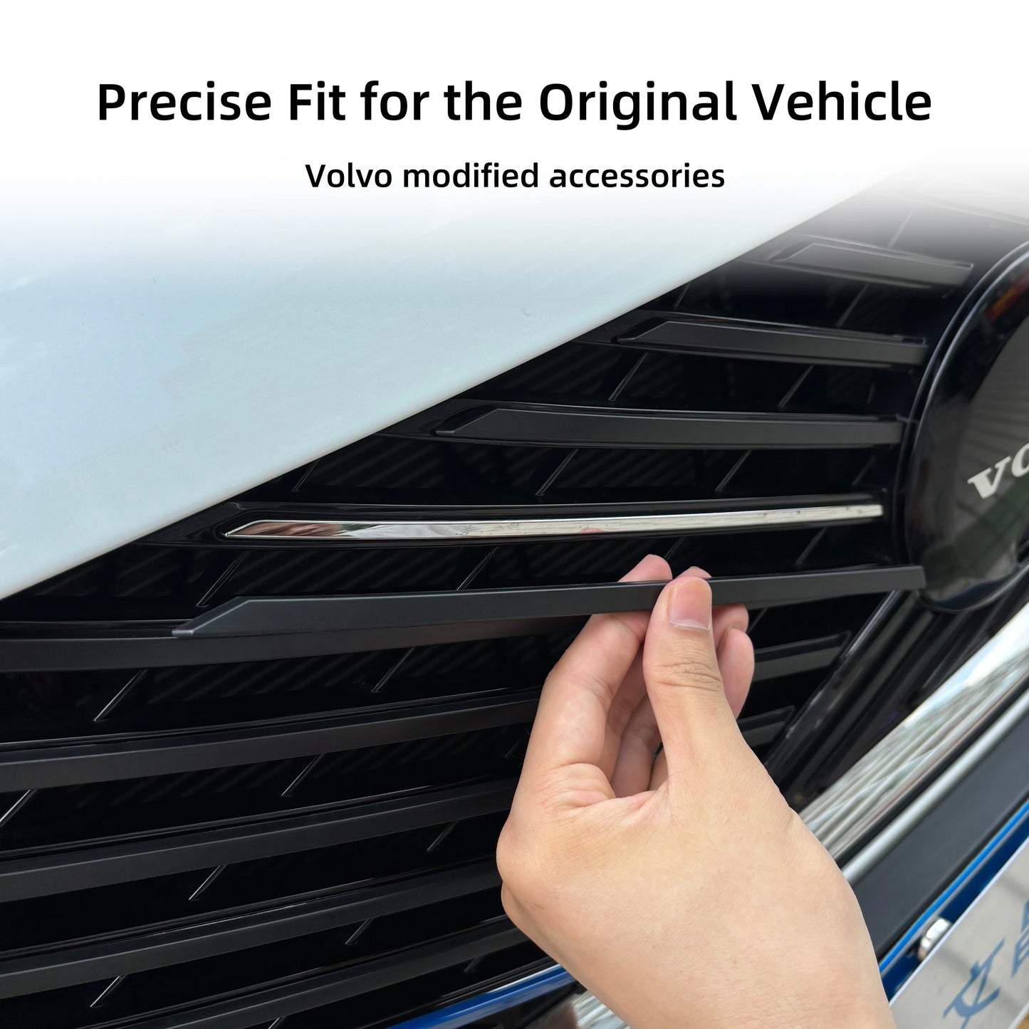 Volvo XC60 XC90 S90 2026 Grille Modification Upgrade – ABS Bright Black Double-Sided Adhesive Install