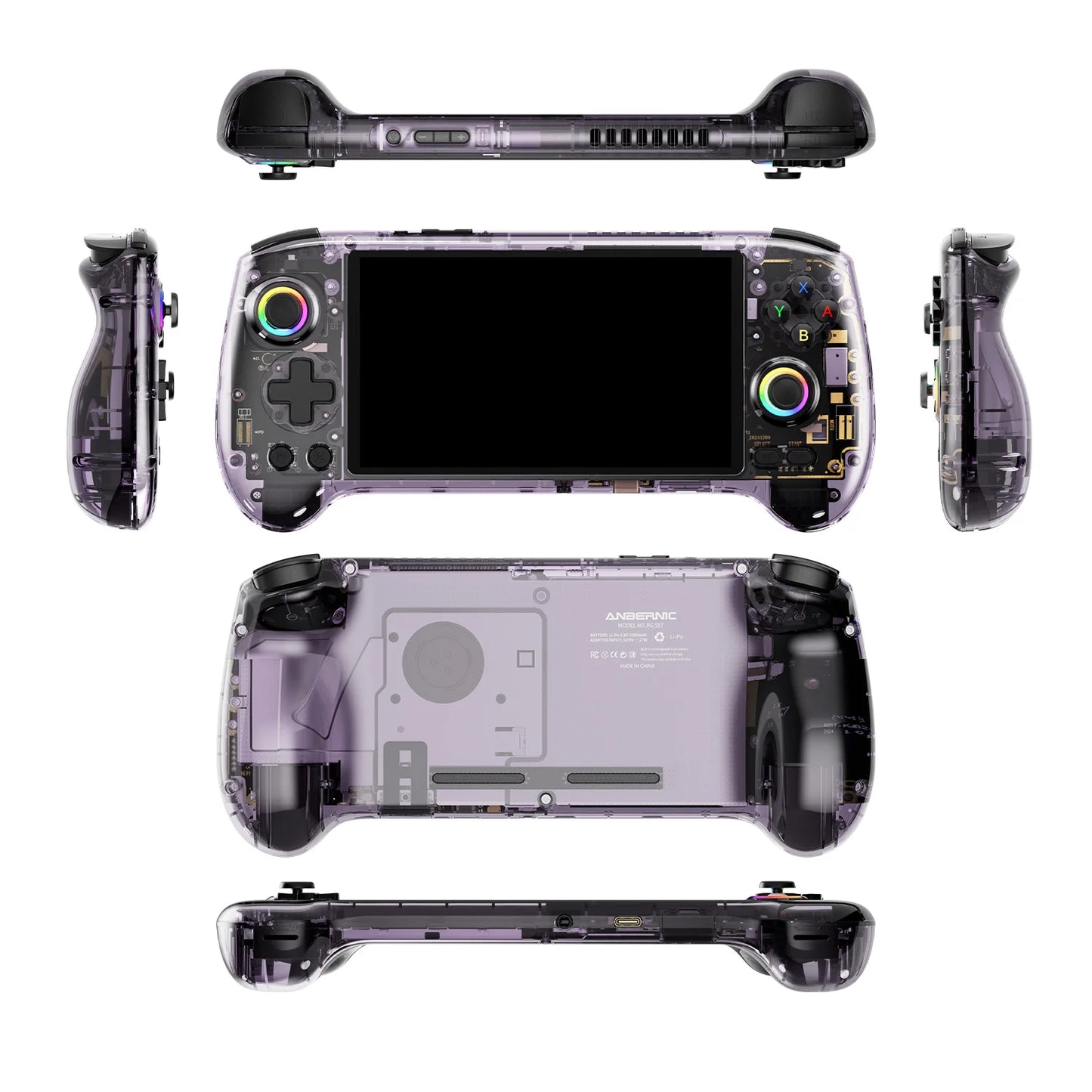 Anbernic RG557 Handheld Game Console 5.48'' AMOLED Android 14 5500mAH Bluetooth 5.3 Portable Video Game Player Dimensity 8300
