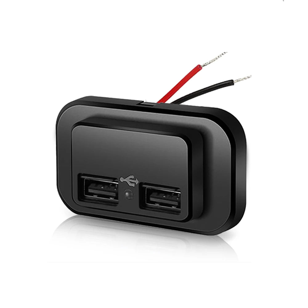 PD QC3.0 Car Charger Socket Quick Charge 12V/24V For Motorcycle Auto Truck ATV RV Bus Dual USB Power Adapter Outlet LED Light