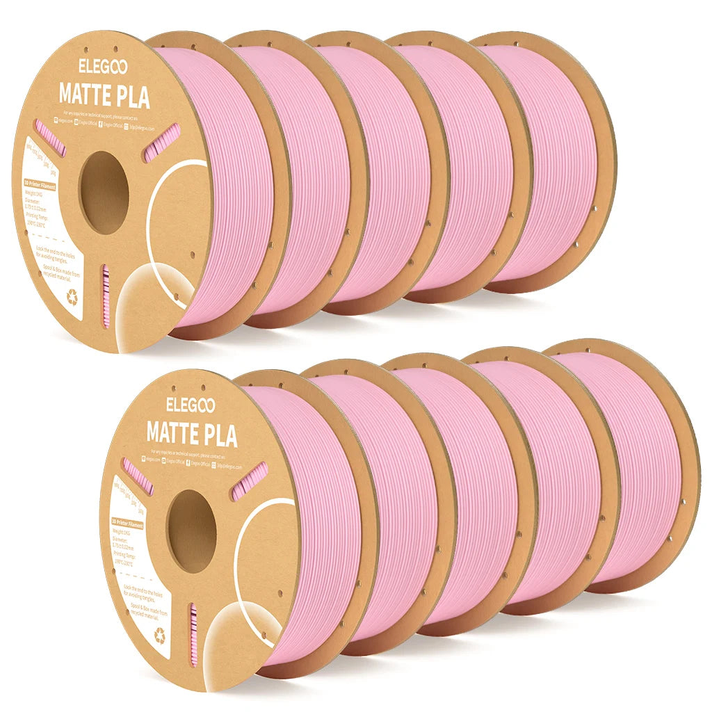 ELEGOO Matte PLA Filament 1KG,1.75mm FDM 3D Printer Filament Dimensional Accuracy +/- 0.02mm, 1kg Carboard Spool (2.2lbs)