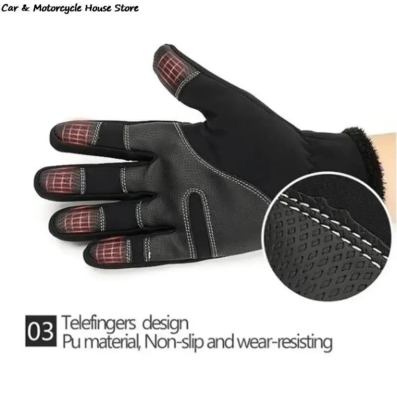 Thermal Touchscreen Winter Gloves, Windproof Ski Gloves