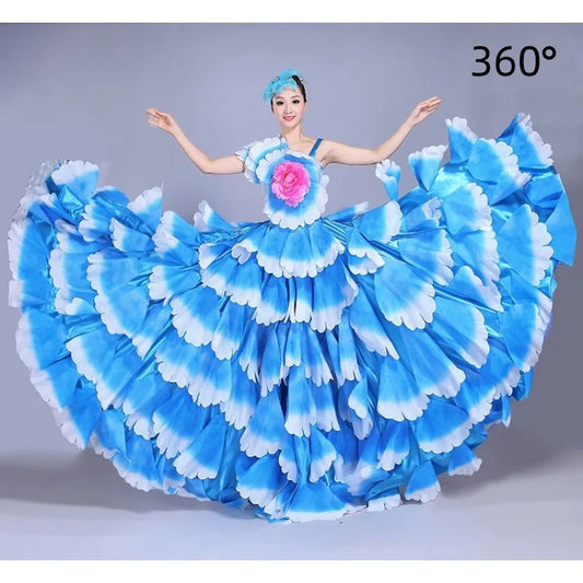 Women's ruffle flamenco dress