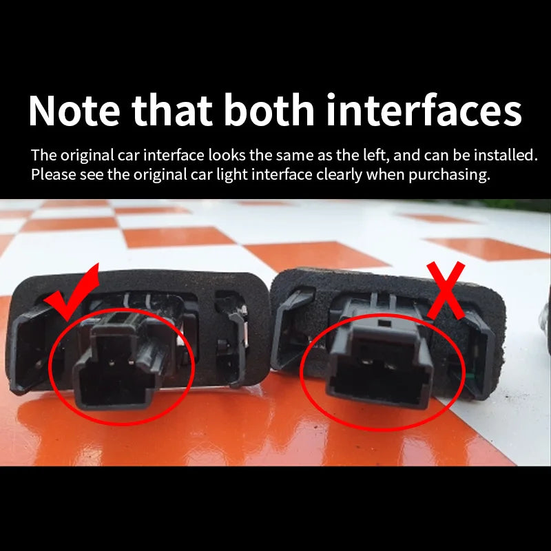 2Pcs LED License Number Plate Light Lamp For Toyota Camry Corolla Prius Yaris Highland Avalon Auris Vios Esquire EZ Noah Proace