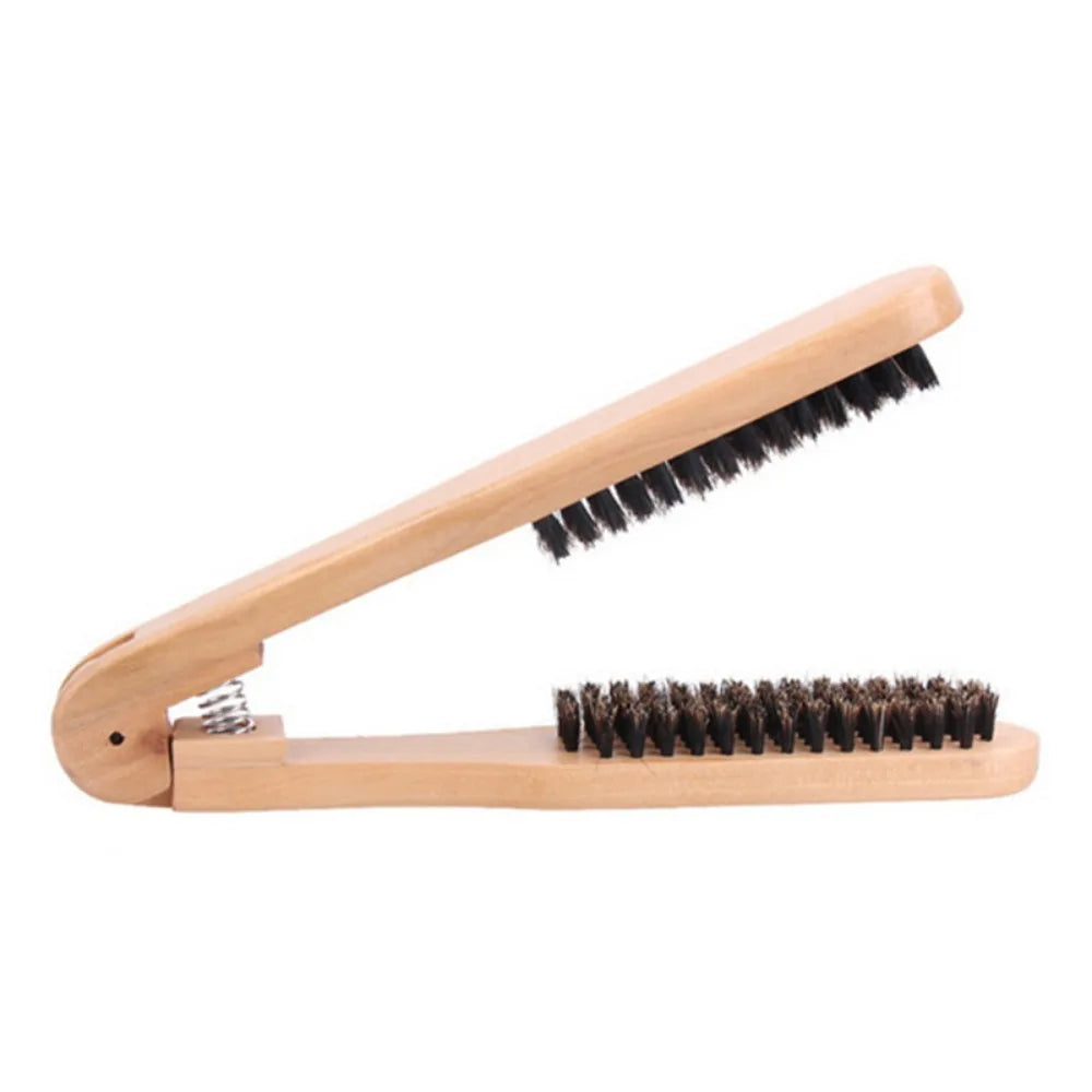 Hair Straightener Styling Comb Straightening Clamp Brush Mane Double Sided Hairdressing Ironing Straight Hair Styling Splint