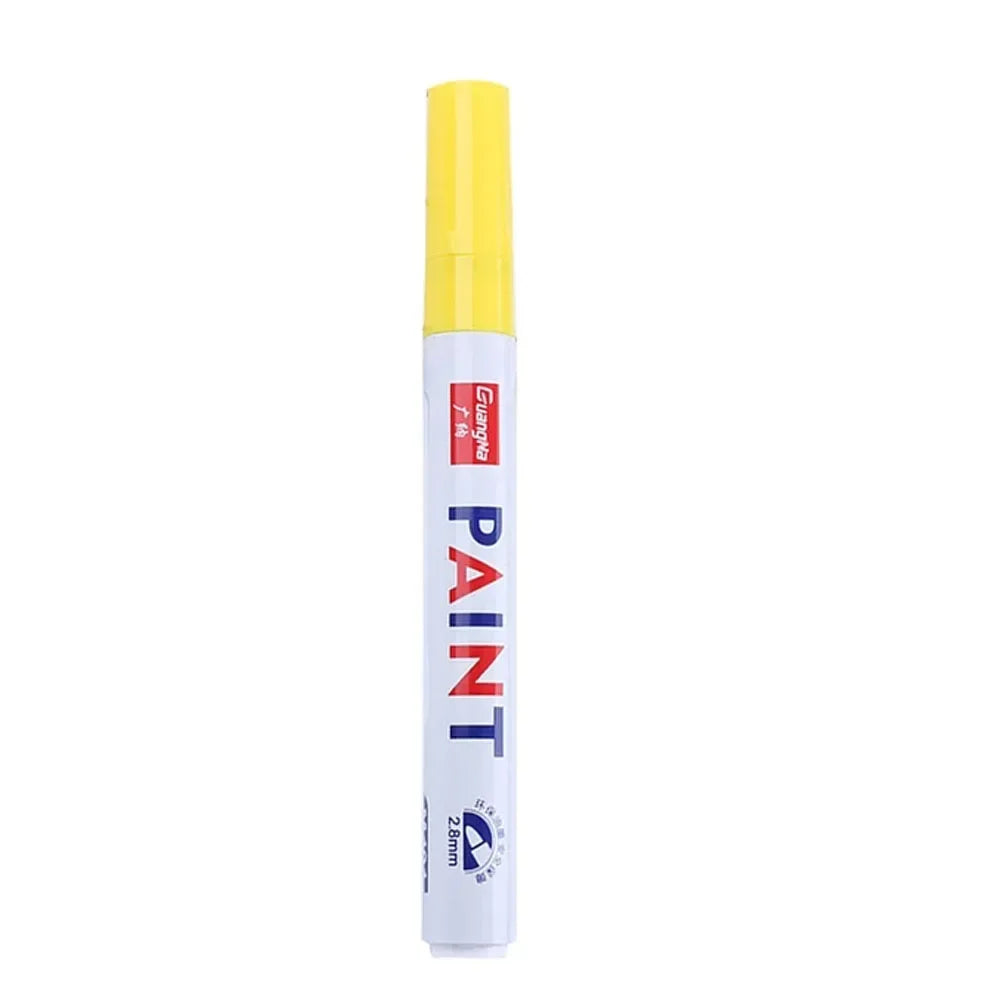 Car Paint Pen Waterproof Car Wheel Tire Oily Painting Mark Pen Auto Rubber Tyre Tread CD Metal Permanent Paint Marker