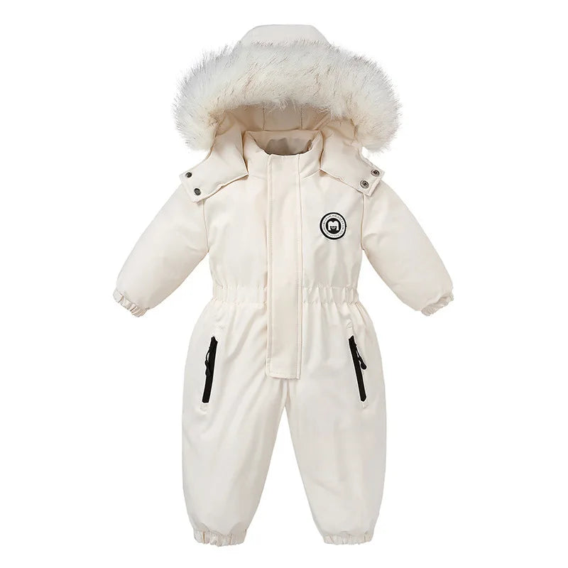 Baby Hooded Snowsuit Jumpsuit - Thick Warm Winter Romper - photo 5