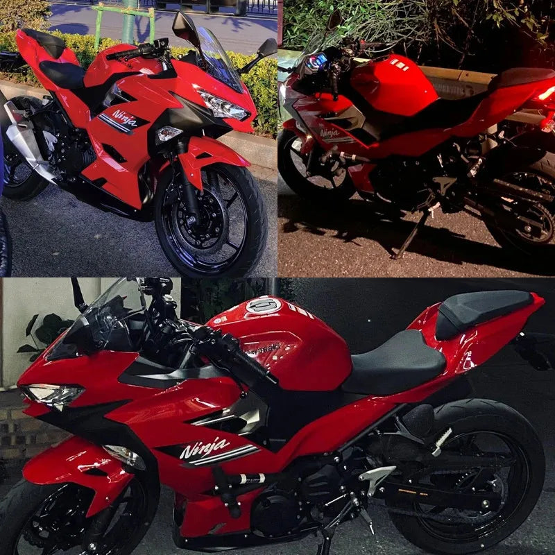 Red White Black Glossy Vinyl Wrap Film Car Stickers Air Bubble Free for Motorcycle Auto Tuning Accessories