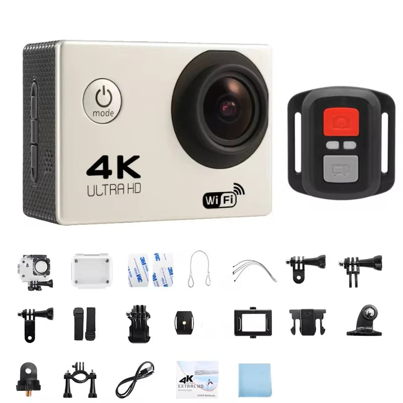 4K Waterproof Action Camera with WiFi - 170° Wide Angle