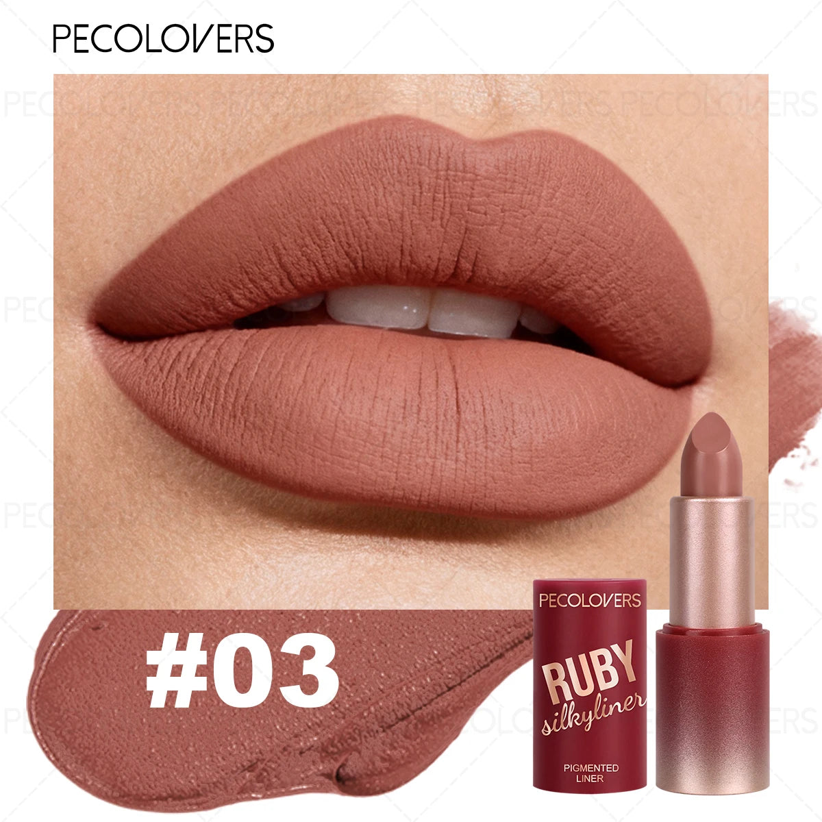 1PC Red Tube Lipstick, High Color Rendering, Red Series Lipstick, Waterproof, Non-drying, Suitable for Various Makeup Looks