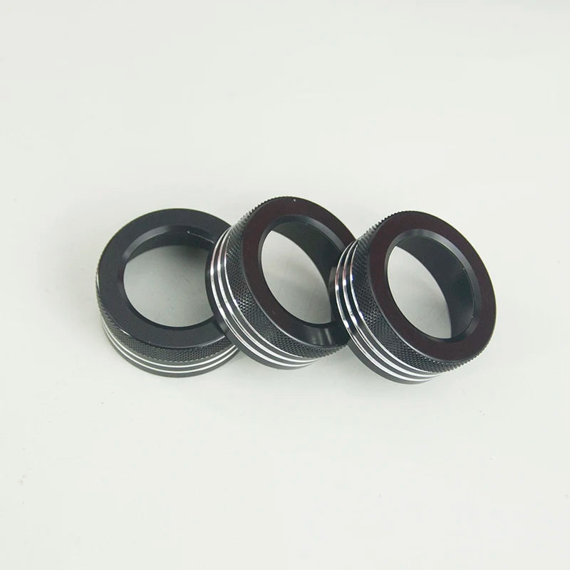 3pcs Dashboard A/C Control Knobs Decoration Ring Metal Trim Cover For Toyota 86 GT86 For Subaru BRZ 2013-2020 Car Interior