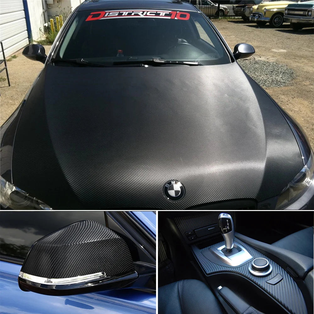 Ultra Glossy Carbon Fiber Vinyl Car Wrap Film Bubble Free For Car Sticker Laptop Skin Phone Cover Motorcycle Vehicle Decal