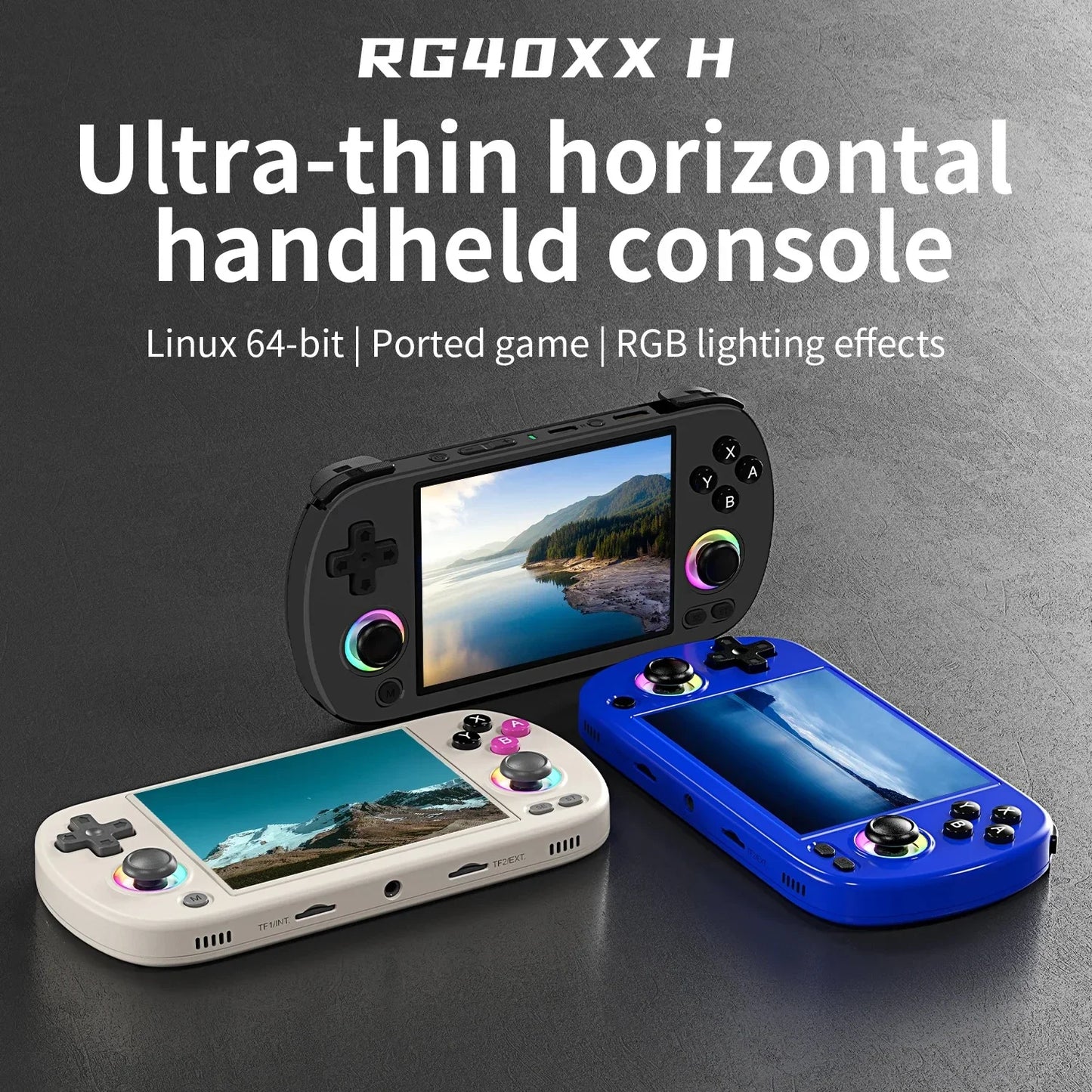 ANBERNIC RG40XX H Retro Handheld Game Console RG40XXH Video Player Smartpro 4.0inch IPS screen Linux 5G WIFI 256G 300+ PSP Games