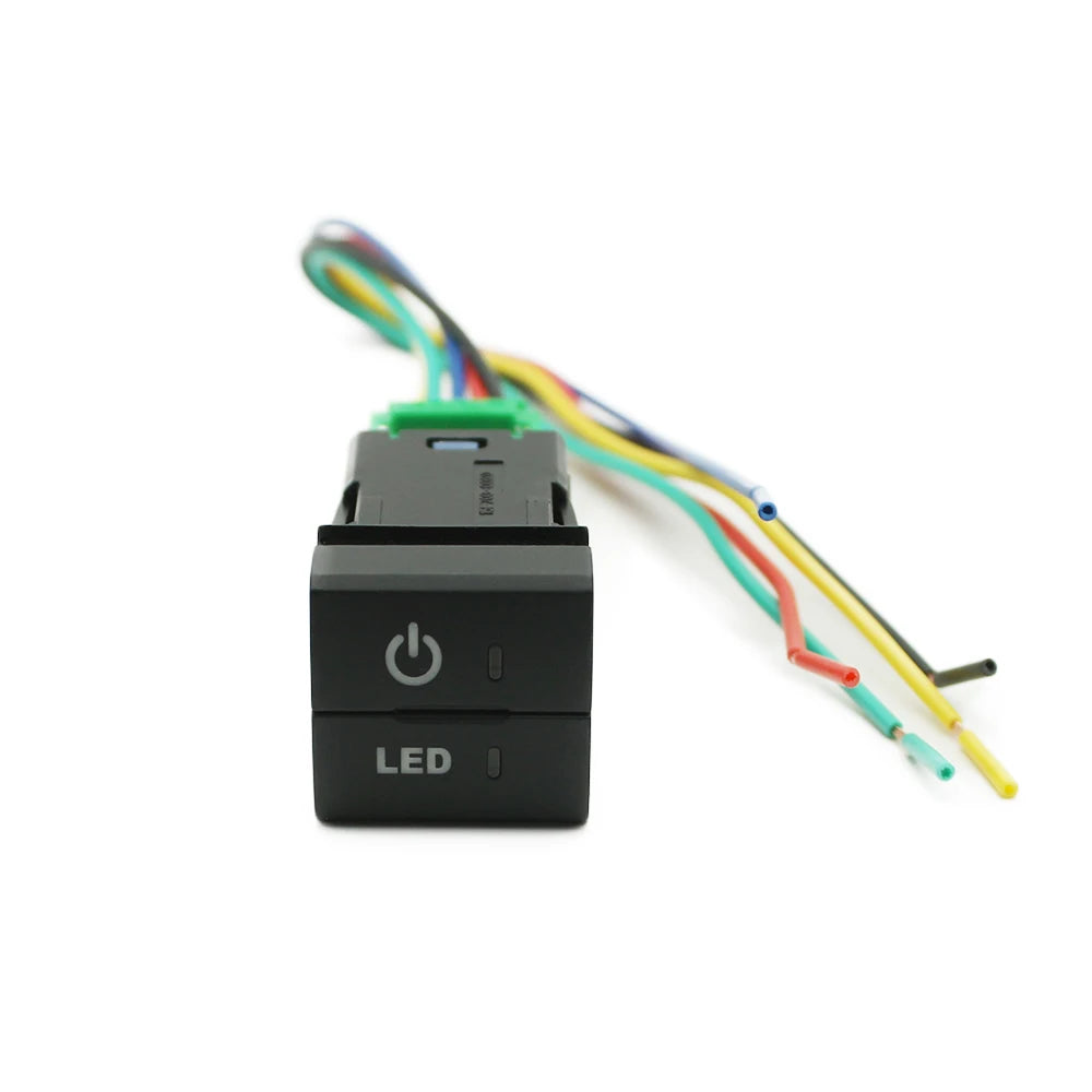 1pc Car Dual Switch Power LED Fog Lamp diff lock Headlight Switch Button for Toyota Tundra Tacoma 4Runner Prado Landcruiser RAV4