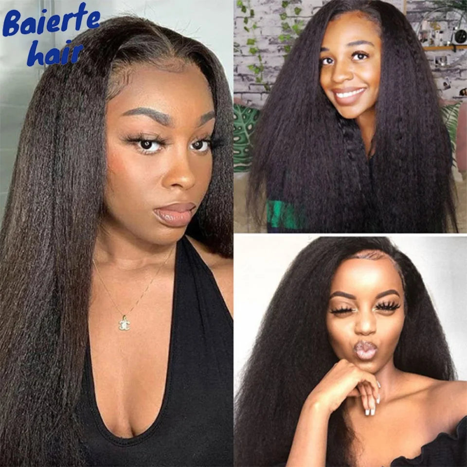 28 30Inch Brazilian Kinky Straight Human Hair Bundles 15A Virgin Human Hair Extension 3/4Pcs Hair Wefts Yaki Straight Human Hair