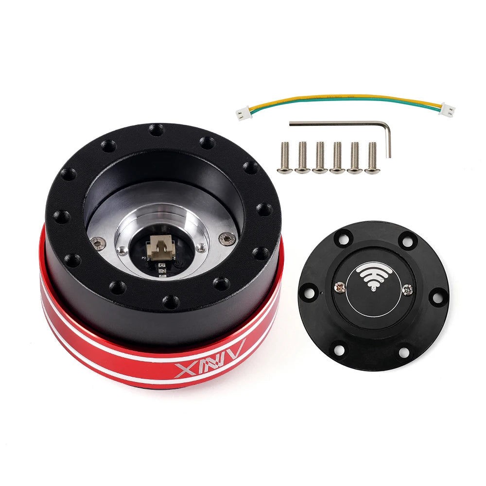 MUGE-New 6 Hole Racing Simulator Game Steering Wheel Quick Release Hub Adapter 70MM For MOZA Simagic M10 A/Mini Euro Truck QR040