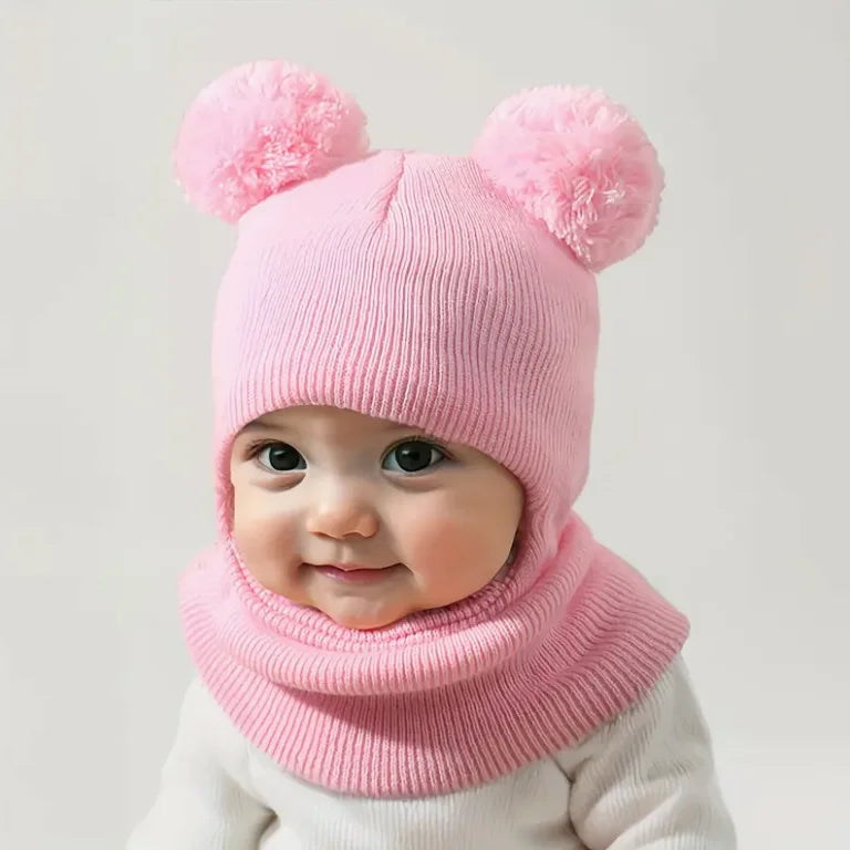 Baby Pom-Pom Knit Beanie - Soft Stretchy Winter Hat 0-3 Years - photo 6