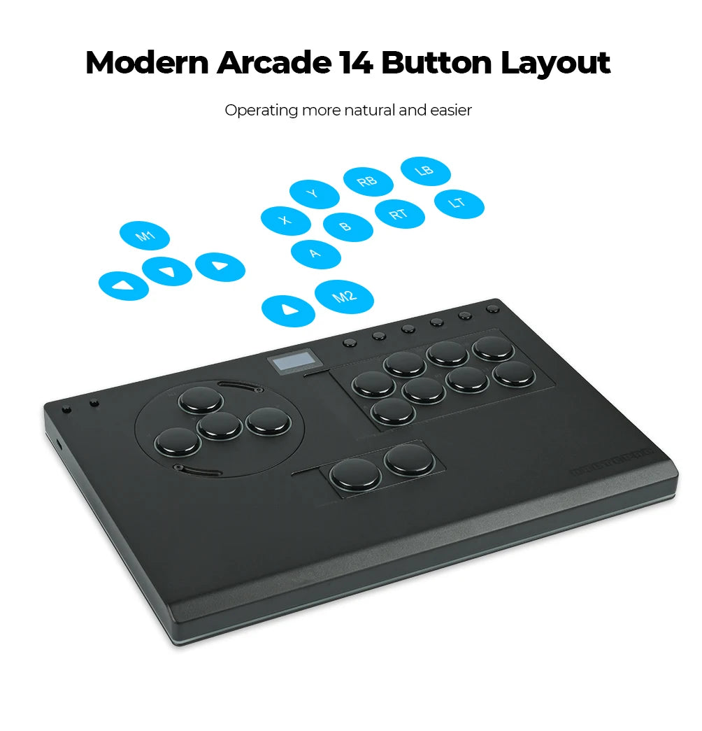 Haute42 X-Move Aluminium Alloy Hitbox Leverless Controller Stickless Fightstick For PC/PS4/PS5 Arcade Game Controller Joystick