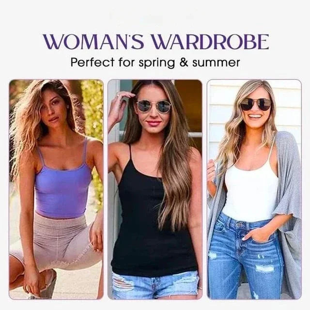 Women's Cami Bra Tank Top – Built-In Padded Bra Camisole | Wireless, Breathable & Seamless | S-6XL