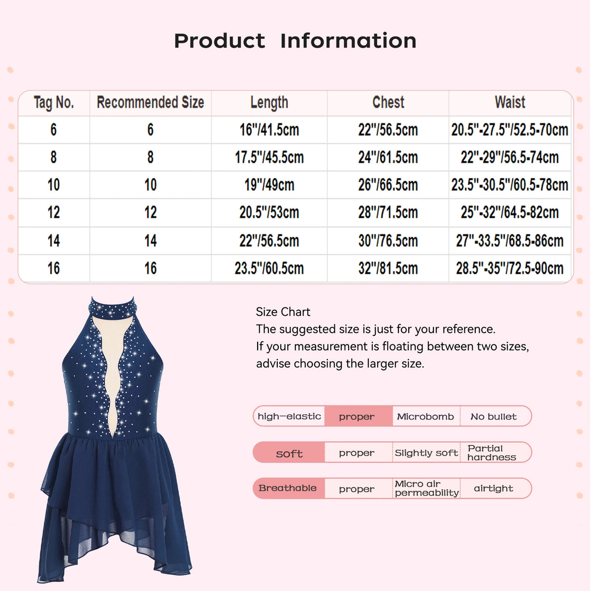 Girls sparkling sequin ballet dance dress