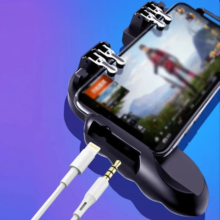 H9 6 Finger Mobile Phone Game Trigger Gamepad Joysticks Controller w/ Radiator Aim Shooting L1R1 Key Button PUBG for IOS Android