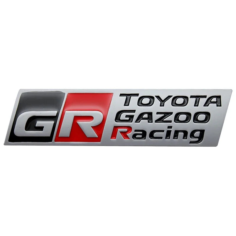 3D Metal GR Logo Car Emblem Stickers Decor Rear Tail Body Decals For Toyota GR Sport Yaris Corolla Hilux Supra C-HR Accessories