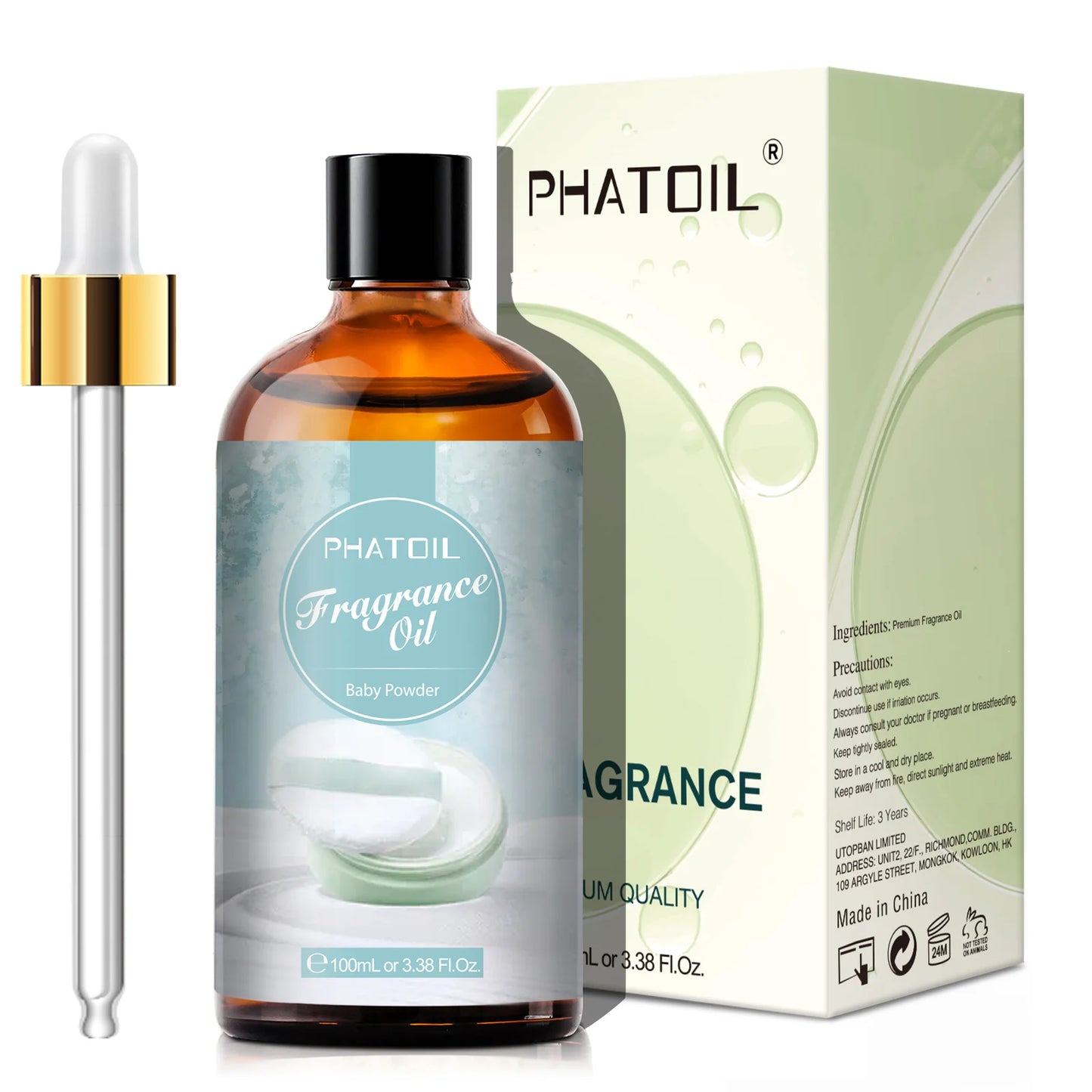 PHATOIL 100ml  White Musk Fragrance Essential Oil  Fresh Linen Honeysuckle Peach Orange Blossom for Aroma Candle Soap Making