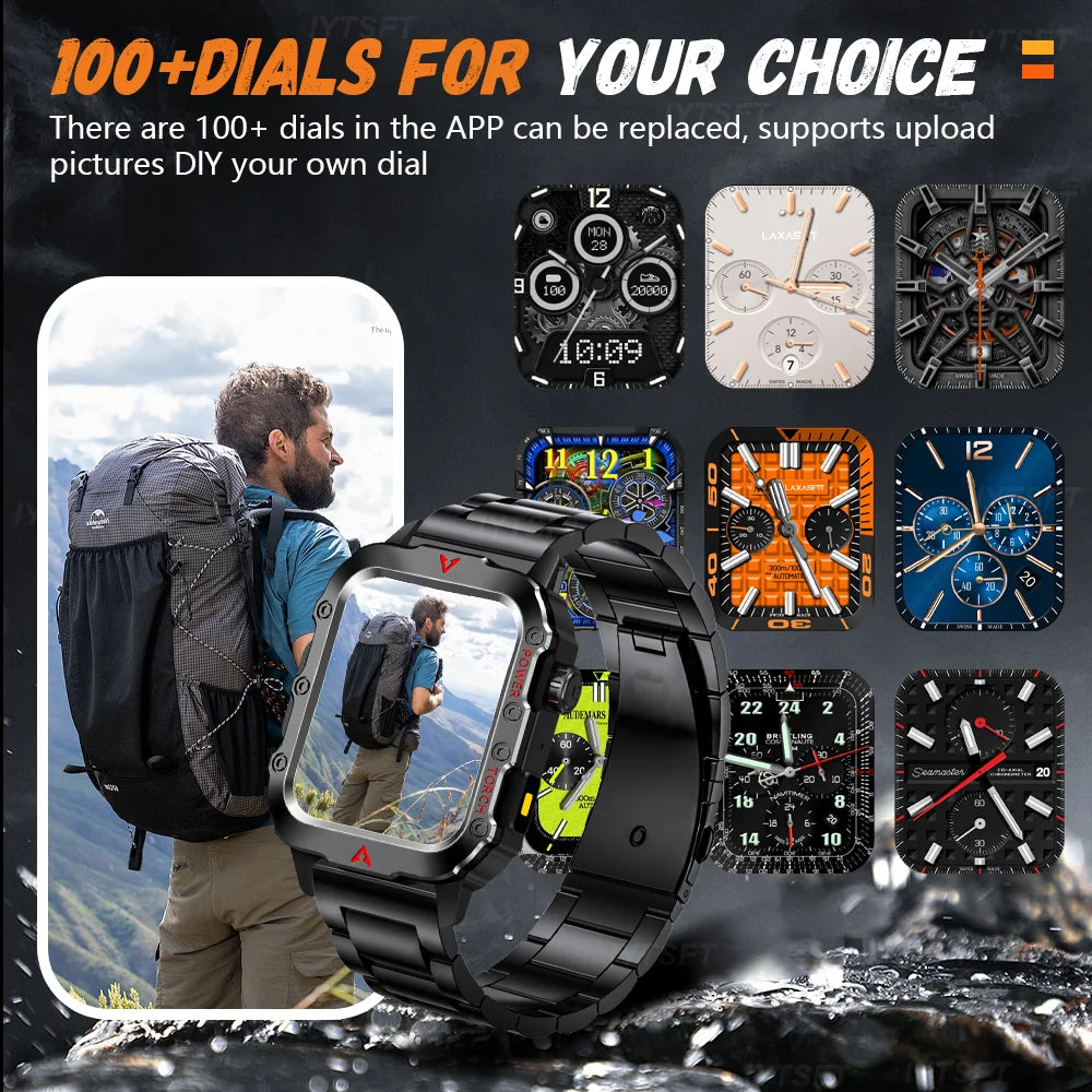 G.L Wear 2026 New Sports Smart Watch Bluetooth Talk LED Flashlight Multi-function Outdoor Sports Smart Watch for Men Women