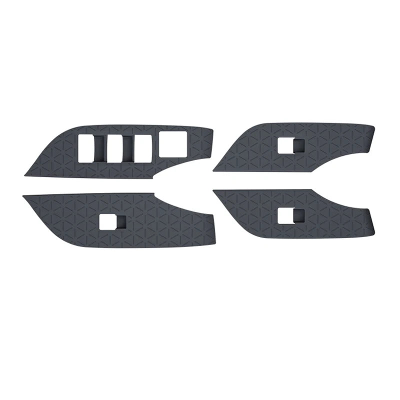 Car Window Lift Button Panel Silicone Mat Protect Anti-slip Door Button Panel Pad Fit For Toyota RAV4 20-25 Interior Accessories