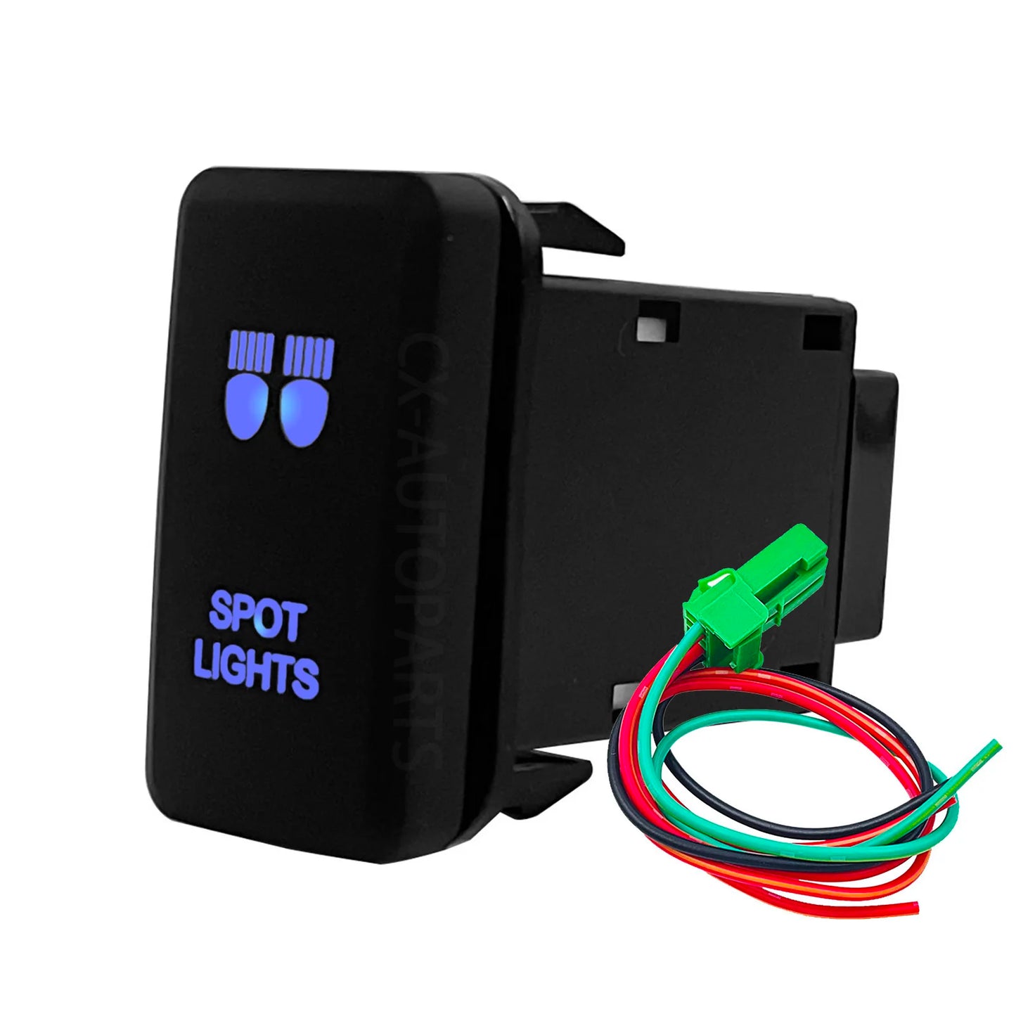 Car Push Switch Blue Led For Toyota Tacoma FJ LandCruiser 4Runner Highlander Hilux Prado LED DRL Light Bar On Off Push Button