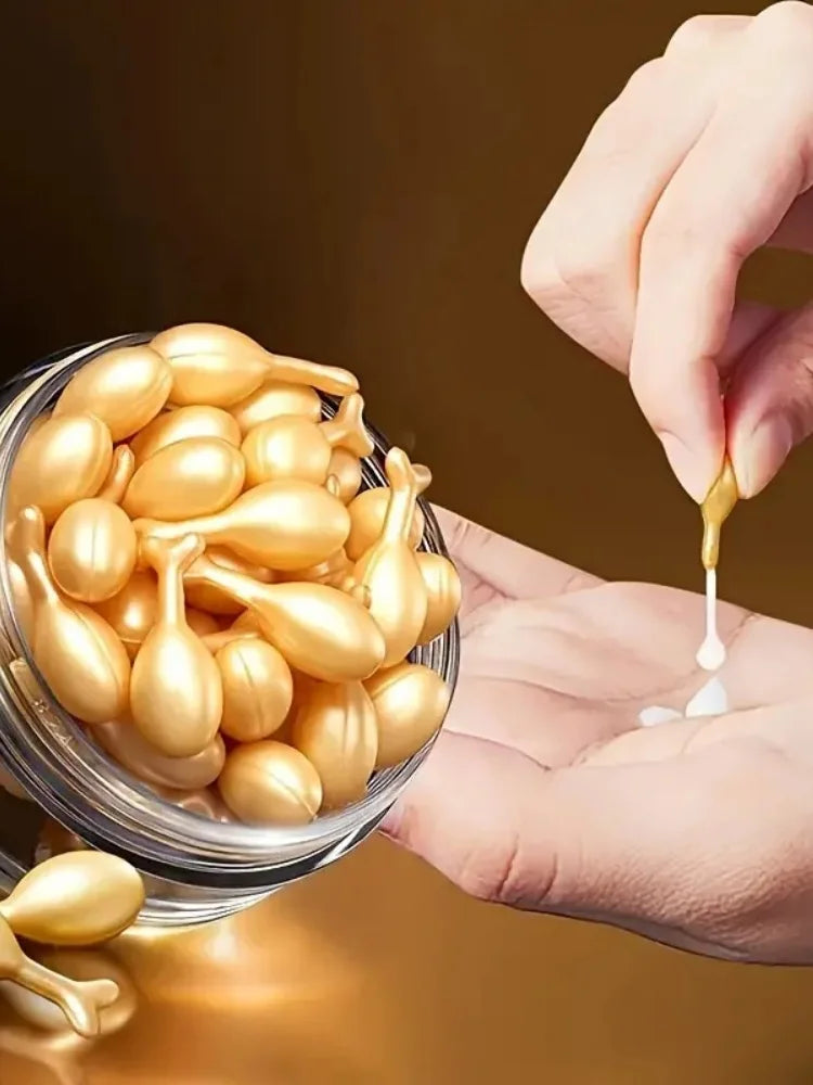90 Capsules - Placenta and Hyaluronic Acid Essence Capsules - Deeply Nourishes and Moisturizes the Skin, Revealing Youthful Skin, Suitable for Locking in Moisture on the Face and Neck - Easy to Carry, Use Anytime, Anywhere, P