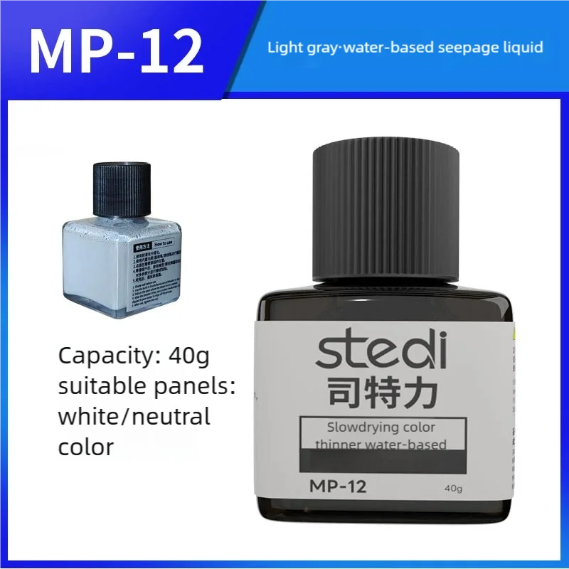 40g Stedi MP10-MP29 Water-based Fluorescent Panel Liner Paint for Model Building Fluorescent Ink Panel Line with Tools