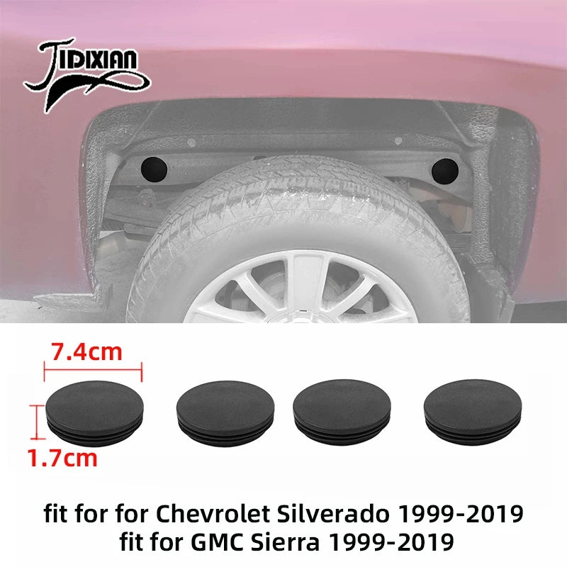 Chassis & Body Hole Dust Plugs, Waterproof — Chevrolet Silverado & GMC Sierra (1999–2026)