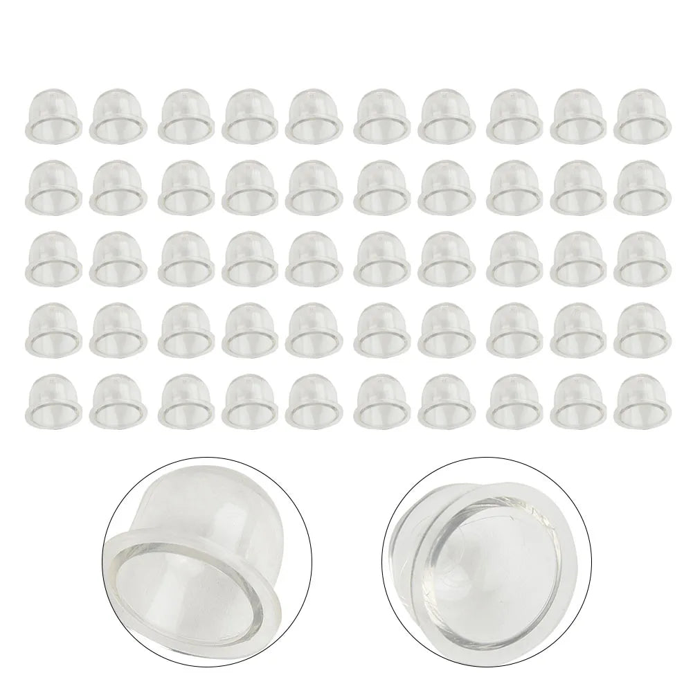 50Pcs Fuel Pump Carburetor Primer Bulb For Chainsaws Blower Trimmer Brushcutter 22mm Large Oil Cups Garden Power Tool Parts