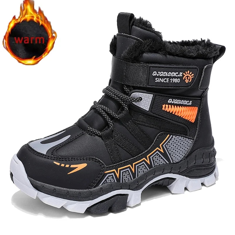 Kids High-Top Snow Boots - Plush Lined Anti-Slip Hiking Boots - photo 7