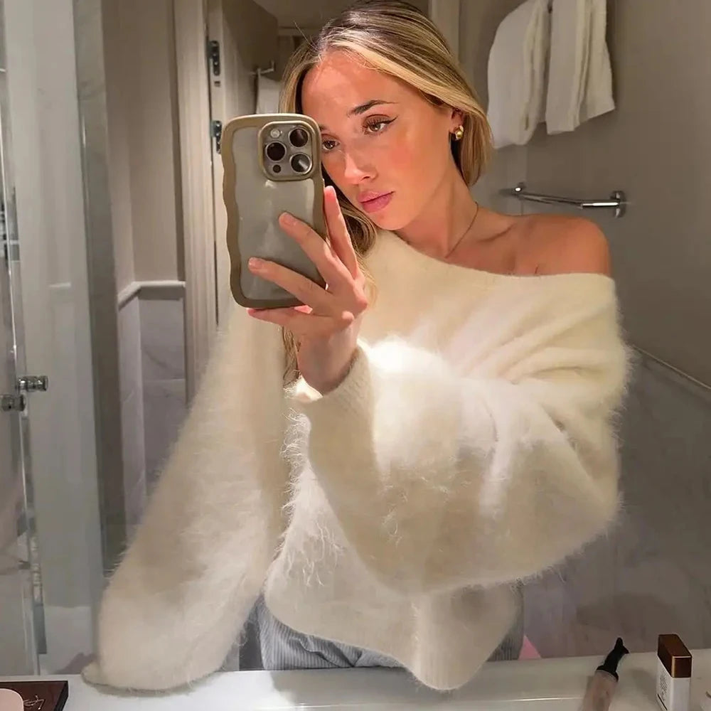 Women's Plush Loose Pullover Sweater