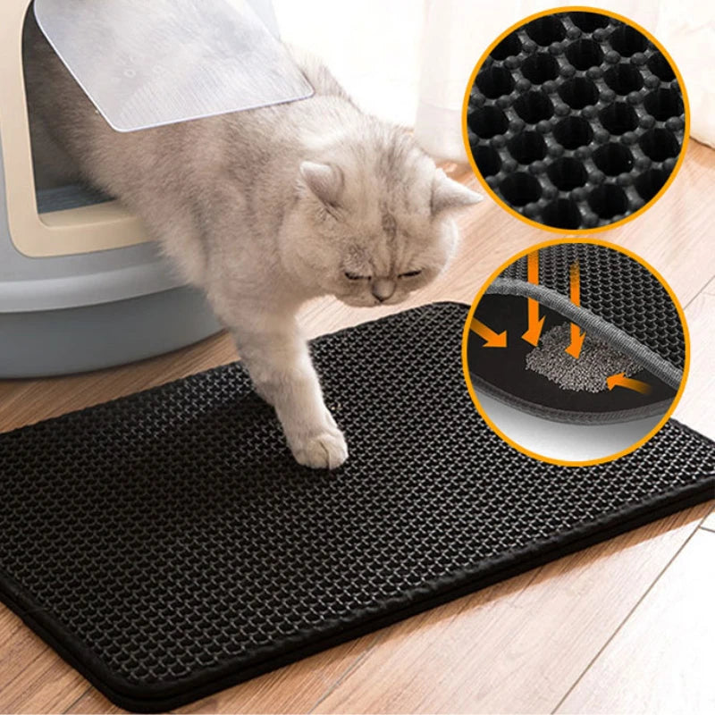 2-Layer Cat Litter Mat - EVA Sand Trapping Floor Protector – photo 2